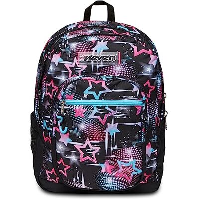 Seven Sac à dos FREETHINK AVEC RINGL LIGHT, Pirate Black, Taglia unica, école - Publicité Seven Sac à dos FREETHINK AVEC RINGL LIGHT, Pirate Black, Taglia unica, école - Publicité