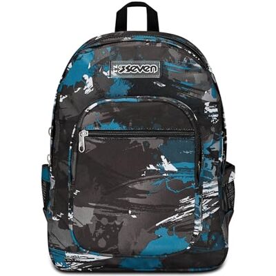 Seven Freethink Sac à Dos d'écolier pour Fille et garçon avec Double Compartiment et Compartiment pour Bouteille d'eau, rembourré, pour l'école, Le Sport, Les Loisirs, Multicolore, Bleu foncé, Taille - Publicité Seven Freethink Sac à Dos d'écolier pour Fille et garçon avec Double Compartiment et Compartiment pour Bouteille d'eau, rembourré, pour l'école, Le Sport, Les Loisirs, Multicolore, Bleu foncé, Taille - Publicité