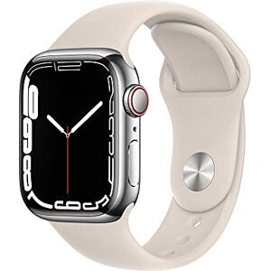 Apple Watch Series 7 (GPS + Cellulaire, 41MM) Boîtier en Acier Inoxydable Argent avec Bracelet Sport Lumière Stellaire (Reconditionné) - Publicité Apple Watch Series 7 (GPS + Cellulaire, 41MM) Boîtier en Acier Inoxydable Argent avec Bracelet Sport Lumière Stellaire (Reconditionné) - Publicité