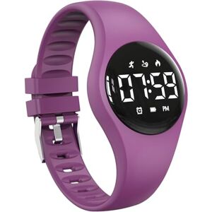 Focwony Montre de suivi d'activité pour enfants avec écran LED, résistante à l'eau, montre bracelet numérique, podomètre, réveil et calendrier pour garçons, filles, adolescents (violet raisin) - Publicité Focwony Montre de suivi d'activité pour enfants avec écran LED, résistante à l'eau, montre bracelet numérique, podomètre, réveil et calendrier pour garçons, filles, adolescents (violet raisin) - Publicité