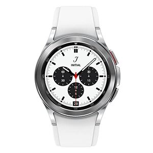 Samsung Galaxy Watch4 Classic 4G 42 mm, argent Montre connectée intelligente, lunette tournante, santé, bien-être, sport, IMC, ECG, – Version française - Publicité