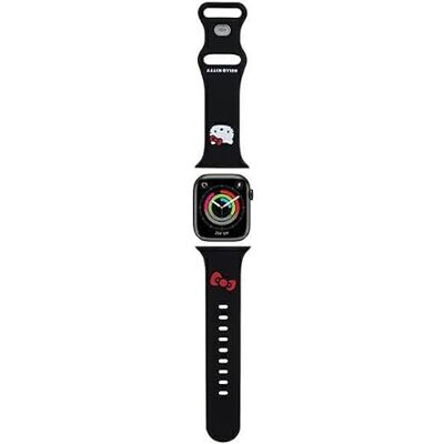 Bracelet en silicone Hello Kitty - Noir - 38/40/41mm - Accessoire Apple Watch - Publicité Bracelet en silicone Hello Kitty - Noir - 38/40/41mm - Accessoire Apple Watch - Publicité