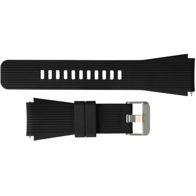 vhbw bracelet compatible avec Samsung Galaxy Watch 46mm montre connectée 13,1 + 7,1 cm rainuré silicone, noir - Publicité vhbw bracelet compatible avec Samsung Galaxy Watch 46mm montre connectée 13,1 + 7,1 cm rainuré silicone, noir - Publicité
