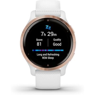 Garmin Venu 2S – schlanke GPS-Fitness-Smartwatch mit ultrascharfem 1,1“ AMOLED-Touchdisplay, Gesundheitsfunktionen, über 25 vorinstallierten Sport-Apps, Music Pay - Publicité Garmin Venu 2S – schlanke GPS-Fitness-Smartwatch mit ultrascharfem 1,1“ AMOLED-Touchdisplay, Gesundheitsfunktionen, über 25 vorinstallierten Sport-Apps, Music Pay - Publicité