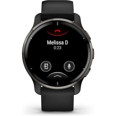 Garmin Venu 2 Plus Montre connectée GPS Multisports avec appels Via Bluetooth et Suivi santé- Gray avec Bracelet Silicone Noir Boîtier 43 mm - Publicité Garmin Venu 2 Plus Montre connectée GPS Multisports avec appels Via Bluetooth et Suivi santé- Gray avec Bracelet Silicone Noir Boîtier 43 mm - Publicité
