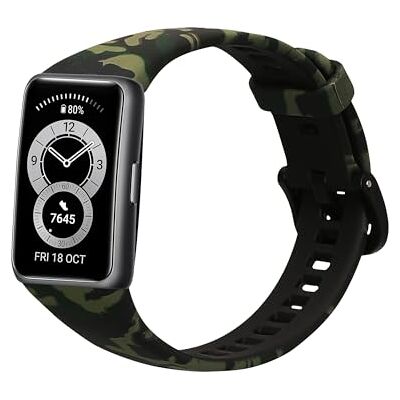 kwmobile Bracelet compatible avec Huawei Band 6 & 6 Pro/Honor Band 7 & 6 Bracelet de rechange en TPU et en silicone pour fitness tracker camouflage noir-vert clair-vert foncé - Publicité kwmobile Bracelet compatible avec Huawei Band 6 & 6 Pro/Honor Band 7 & 6 Bracelet de rechange en TPU et en silicone pour fitness tracker camouflage noir-vert clair-vert foncé - Publicité