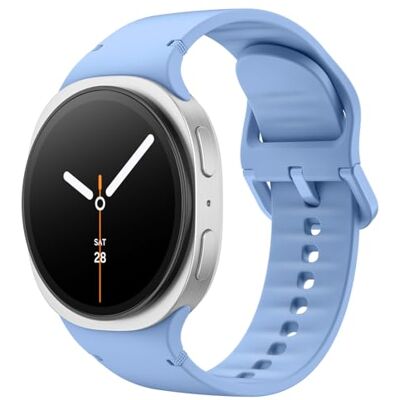 MoKo Bracelet de Sport pour Samsung Galaxy Watch 8 40mm 44mm/Galaxy Watch 8 Classic 46mm, Bracelet de Remplacement en Silicone Souple pour Homme Femme, M/L, Bleu clair - Publicité MoKo Bracelet de Sport pour Samsung Galaxy Watch 8 40mm 44mm/Galaxy Watch 8 Classic 46mm, Bracelet de Remplacement en Silicone Souple pour Homme Femme, M/L, Bleu clair - Publicité