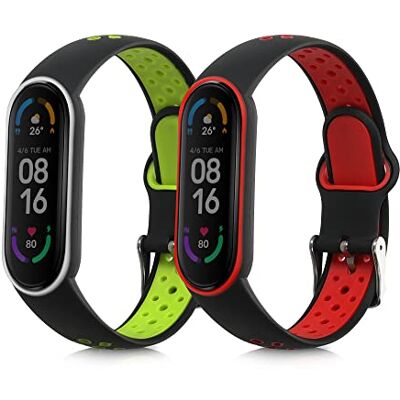kwmobile Bracelet compatible avec Xiaomi Mi Smart Band 6 / Mi Band 6 / Band 5 bracelet 2x bracelet de rechange en silicone pour fitness tracker - Publicité kwmobile Bracelet compatible avec Xiaomi Mi Smart Band 6 / Mi Band 6 / Band 5 bracelet 2x bracelet de rechange en silicone pour fitness tracker - Publicité