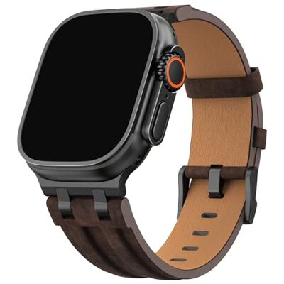 MoKo Bracelet en Cuir Compatible avec Apple Watch 49mm 46mm 45mm 44mm 42mm Bracelet de Remplacement, Connecteur en Métal, pour Ultra4/3/2/1, SE3/2/1, Series 12/11/10/9/8/7/6/5/4/3/2/1 - Publicité MoKo Bracelet en Cuir Compatible avec Apple Watch 49mm 46mm 45mm 44mm 42mm Bracelet de Remplacement, Connecteur en Métal, pour Ultra4/3/2/1, SE3/2/1, Series 12/11/10/9/8/7/6/5/4/3/2/1 - Publicité
