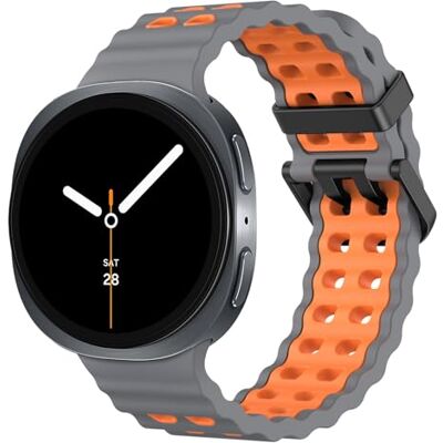 MoKo Bracelet Sport Océan Compatible avec Samsung Galaxy Watch 8 40mm 44mm/Galaxy Watch 8 Classic 46mm, Bracelet en Silicone Souple et Respirant pour Hommes Femmes - Publicité MoKo Bracelet Sport Océan Compatible avec Samsung Galaxy Watch 8 40mm 44mm/Galaxy Watch 8 Classic 46mm, Bracelet en Silicone Souple et Respirant pour Hommes Femmes - Publicité