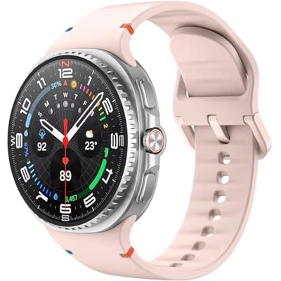 MoKo Bracelet de Sport pour Samsung Galaxy Watch 8 40mm 44mm/Galaxy Watch 8 Classic 46mm, Bracelet de Remplacement en Silicone Souple pour Homme Femme, M/L, Rose - Publicité MoKo Bracelet de Sport pour Samsung Galaxy Watch 8 40mm 44mm/Galaxy Watch 8 Classic 46mm, Bracelet de Remplacement en Silicone Souple pour Homme Femme, M/L, Rose - Publicité