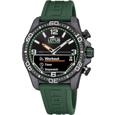 LOTUS Montre Connectée Homme Hybride Connected D en Caoutchouc Vert - Publicité LOTUS Montre Connectée Homme Hybride Connected D en Caoutchouc Vert - Publicité