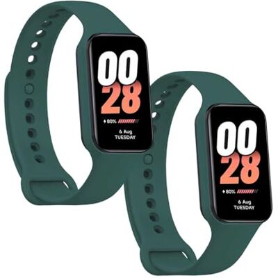 OcioDual 2 Pièces Bracelet de Remplacement compatible avec Xiaomi Smart Band 8 Active/Redmi Smart Band 2, Couleur Vert Foncé, Bracelet de Remplacement en Silicone - Publicité OcioDual 2 Pièces Bracelet de Remplacement compatible avec Xiaomi Smart Band 8 Active/Redmi Smart Band 2, Couleur Vert Foncé, Bracelet de Remplacement en Silicone - Publicité