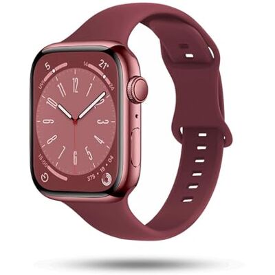 ONEFLOW Bracelet souple fin compatible avec Apple Watch, bracelet de sport pour femme Bracelet fin en silicone souple Bracelet de rechange fin en silicone - Publicité ONEFLOW Bracelet souple fin compatible avec Apple Watch, bracelet de sport pour femme Bracelet fin en silicone souple Bracelet de rechange fin en silicone - Publicité