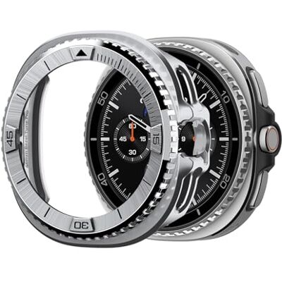 Spigen Bezel Tune Pro Coque avec anneau de lunette Compatible avec Samsung Galaxy Watch 8 Classic 46mm (2025) Argent - Publicité Spigen Bezel Tune Pro Coque avec anneau de lunette Compatible avec Samsung Galaxy Watch 8 Classic 46mm (2025) Argent - Publicité