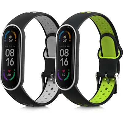 kwmobile Bracelet compatible avec Xiaomi Mi Smart Band 6 / Mi Band 6 / Band 5 bracelet 2x bracelet de rechange en silicone pour fitness tracker - Publicité kwmobile Bracelet compatible avec Xiaomi Mi Smart Band 6 / Mi Band 6 / Band 5 bracelet 2x bracelet de rechange en silicone pour fitness tracker - Publicité