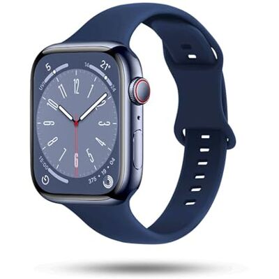 ONEFLOW Bracelet souple fin compatible avec Apple Watch, bracelet de sport pour femme Bracelet fin en silicone souple Bracelet de rechange fin en silicone - Publicité ONEFLOW Bracelet souple fin compatible avec Apple Watch, bracelet de sport pour femme Bracelet fin en silicone souple Bracelet de rechange fin en silicone - Publicité