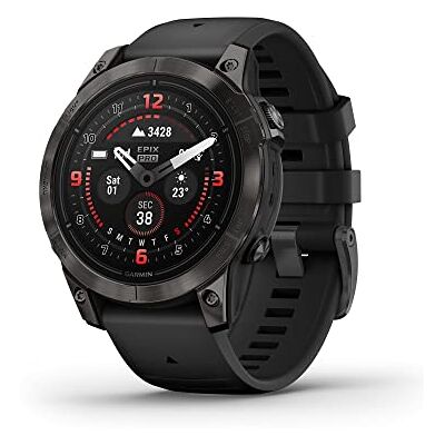 Garmin epix Pro (Gen 2) Sapphire Edition, 47 mm, Montre Intelligente Haute Performance, Technologie d'entraînement avancée, Lampe de Poche intégrée, Noir - Publicité Garmin epix Pro (Gen 2) Sapphire Edition, 47 mm, Montre Intelligente Haute Performance, Technologie d'entraînement avancée, Lampe de Poche intégrée, Noir - Publicité