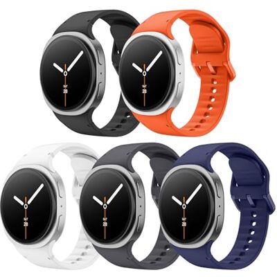 MoKo 5 Pack Bracelet de Sport pour Samsung Galaxy Watch 8 40mm 44mm/Galaxy Watch 8 Classic 46mm, Bracelet de Remplacement en Silicone Souple pour Homme Femme, M/L, Multicolore D - Publicité MoKo 5 Pack Bracelet de Sport pour Samsung Galaxy Watch 8 40mm 44mm/Galaxy Watch 8 Classic 46mm, Bracelet de Remplacement en Silicone Souple pour Homme Femme, M/L, Multicolore D - Publicité