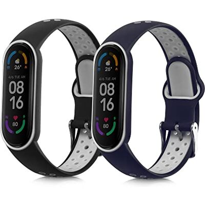 kwmobile Bracelet compatible avec Xiaomi Mi Smart Band 6 / Mi Band 6 / Band 5 bracelet 2x bracelet de rechange en silicone pour fitness tracker - Publicité kwmobile Bracelet compatible avec Xiaomi Mi Smart Band 6 / Mi Band 6 / Band 5 bracelet 2x bracelet de rechange en silicone pour fitness tracker - Publicité