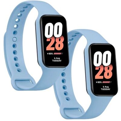 OcioDual 2 Pièces Bracelet de Remplacement compatible avec Xiaomi Smart Band 8 Active/Redmi Smart Band 2, Couleur Bleu Ciel, Bracelet de Remplacement en Silicone - Publicité OcioDual 2 Pièces Bracelet de Remplacement compatible avec Xiaomi Smart Band 8 Active/Redmi Smart Band 2, Couleur Bleu Ciel, Bracelet de Remplacement en Silicone - Publicité