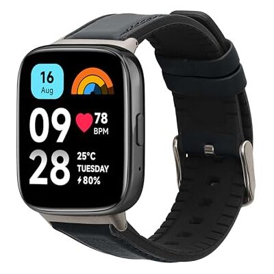 kwmobile Bracelet compatible avec Xiaomi Redmi Watch 3 Active/Redmi Watch 3 Lite bracelet Bracelet de rechange en cuir véritable et silicone bleu foncé - Publicité kwmobile Bracelet compatible avec Xiaomi Redmi Watch 3 Active/Redmi Watch 3 Lite bracelet Bracelet de rechange en cuir véritable et silicone bleu foncé - Publicité