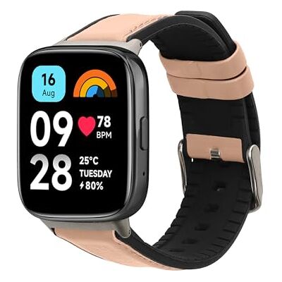 kwmobile Bracelet compatible avec Xiaomi Redmi Watch 3 Active/Redmi Watch 3 Lite bracelet Bracelet de rechange en cuir véritable et silicone rose ancien - Publicité kwmobile Bracelet compatible avec Xiaomi Redmi Watch 3 Active/Redmi Watch 3 Lite bracelet Bracelet de rechange en cuir véritable et silicone rose ancien - Publicité