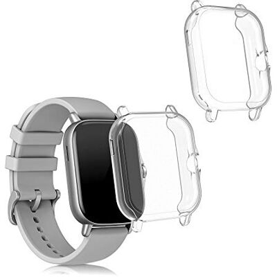 kwmobile Coque compatible avec Huami Amazfit GTS 2 / Amazfit GTS 2e coque 2x Étui cadre écran en silicone pour Fitness Tracker transparent - Publicité kwmobile Coque compatible avec Huami Amazfit GTS 2 / Amazfit GTS 2e coque 2x Étui cadre écran en silicone pour Fitness Tracker transparent - Publicité
