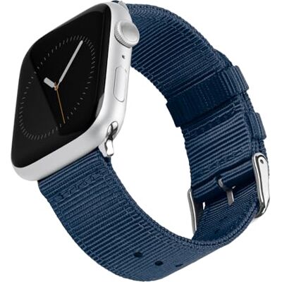 Archer Watch Straps Bracelets de Remplacement en Nylon pour Apple Watch (Bleu Marine/Acier Inoxydable, 40/41/42mm) - Publicité Archer Watch Straps Bracelets de Remplacement en Nylon pour Apple Watch (Bleu Marine/Acier Inoxydable, 40/41/42mm) - Publicité