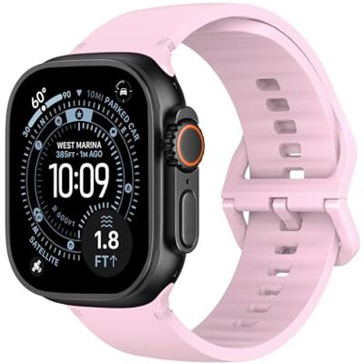 MoKo Bracelet Montre Sportive Compatible avec Apple Watch 42/44/45/46/49mm Bracelet en Silicone Souple Respirant, pour iWatch Ultra 4/3/2/1, S12/11/10/9/8/7/6/5/4/3/2/1/SE3/2/1, pour Femmes Hommes - Publicité MoKo Bracelet Montre Sportive Compatible avec Apple Watch 42/44/45/46/49mm Bracelet en Silicone Souple Respirant, pour iWatch Ultra 4/3/2/1, S12/11/10/9/8/7/6/5/4/3/2/1/SE3/2/1, pour Femmes Hommes - Publicité