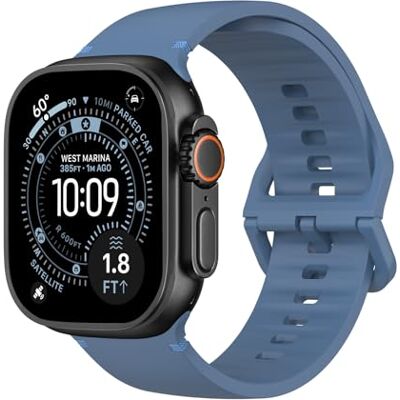 MoKo Bracelet Montre Sportive Compatible avec Apple Watch 42/44/45/46/49mm Bracelet en Silicone Souple Respirant, pour iWatch Ultra 4/3/2/1, S12/11/10/9/8/7/6/5/4/3/2/1/SE3/2/1, pour Femmes Hommes - Publicité MoKo Bracelet Montre Sportive Compatible avec Apple Watch 42/44/45/46/49mm Bracelet en Silicone Souple Respirant, pour iWatch Ultra 4/3/2/1, S12/11/10/9/8/7/6/5/4/3/2/1/SE3/2/1, pour Femmes Hommes - Publicité