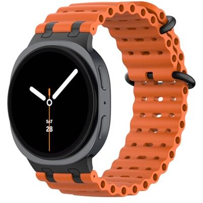 MoKo Bracelet Océan Amélioré Compatible avec Samsung Galaxy Watch 8 40mm 44mm/8 Classic 46mm, Bracelet Sport en Silicone Respirant avec Connecteur Métallique pour Homme Femme - Publicité MoKo Bracelet Océan Amélioré Compatible avec Samsung Galaxy Watch 8 40mm 44mm/8 Classic 46mm, Bracelet Sport en Silicone Respirant avec Connecteur Métallique pour Homme Femme - Publicité