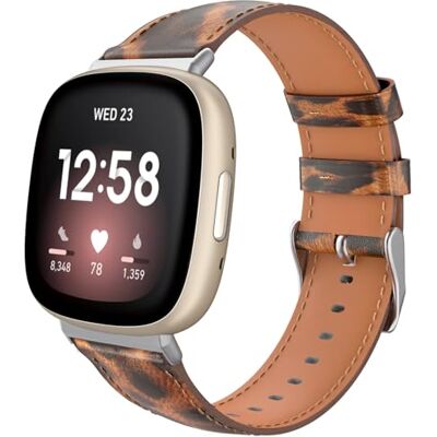 TiMOVO Bracelet en cuir Compatible avec Fitbit Versa 4/Versa 3/Sense 2/1 - Publicité TiMOVO Bracelet en cuir Compatible avec Fitbit Versa 4/Versa 3/Sense 2/1 - Publicité