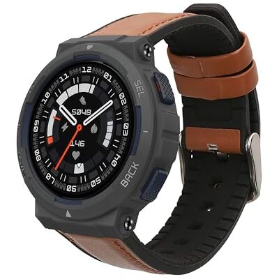 kwmobile Bracelet compatible avec Amazfit Active Edge (A2212) / Active Edge (A2213) bracelet Bracelet de rechange en cuir véritable et silicone marron-noir - Publicité kwmobile Bracelet compatible avec Amazfit Active Edge (A2212) / Active Edge (A2213) bracelet Bracelet de rechange en cuir véritable et silicone marron-noir - Publicité