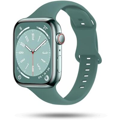 ONEFLOW Bracelet souple fin compatible avec Apple Watch, bracelet de sport pour femme Bracelet fin en silicone souple Bracelet de rechange fin en silicone - Publicité ONEFLOW Bracelet souple fin compatible avec Apple Watch, bracelet de sport pour femme Bracelet fin en silicone souple Bracelet de rechange fin en silicone - Publicité