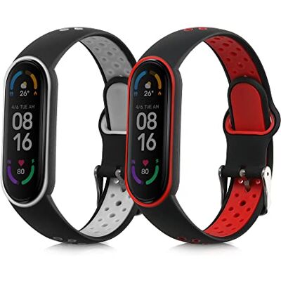 kwmobile Bracelet compatible avec Xiaomi Mi Smart Band 6 / Mi Band 6 / Band 5 bracelet 2x bracelet de rechange en silicone pour fitness tracker - Publicité kwmobile Bracelet compatible avec Xiaomi Mi Smart Band 6 / Mi Band 6 / Band 5 bracelet 2x bracelet de rechange en silicone pour fitness tracker - Publicité