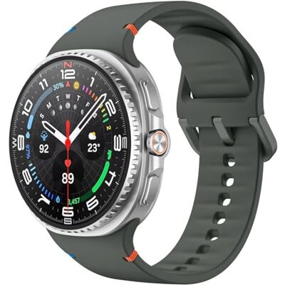 MoKo Bracelet de Sport pour Samsung Galaxy Watch 8 40mm 44mm/Galaxy Watch 8 Classic 46mm, Bracelet de Remplacement en Silicone Souple pour Homme Femme, M/L, Vert Armée - Publicité MoKo Bracelet de Sport pour Samsung Galaxy Watch 8 40mm 44mm/Galaxy Watch 8 Classic 46mm, Bracelet de Remplacement en Silicone Souple pour Homme Femme, M/L, Vert Armée - Publicité