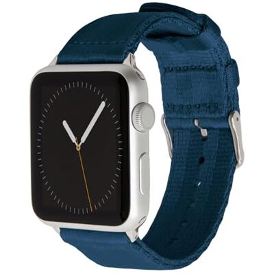 Archer Watch Straps Bracelets en Nylon Texture Ceinture de Sécurité pour Apple Watch (Bleu Marine/Acier Inoxydable, 44/45/46/49mm) - Publicité Archer Watch Straps Bracelets en Nylon Texture Ceinture de Sécurité pour Apple Watch (Bleu Marine/Acier Inoxydable, 44/45/46/49mm) - Publicité