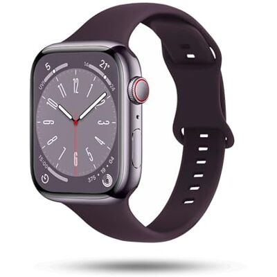 ONEFLOW Bracelet souple fin compatible avec Apple Watch, bracelet de sport pour femme Bracelet fin en silicone souple Bracelet de rechange fin en silicone - Publicité ONEFLOW Bracelet souple fin compatible avec Apple Watch, bracelet de sport pour femme Bracelet fin en silicone souple Bracelet de rechange fin en silicone - Publicité
