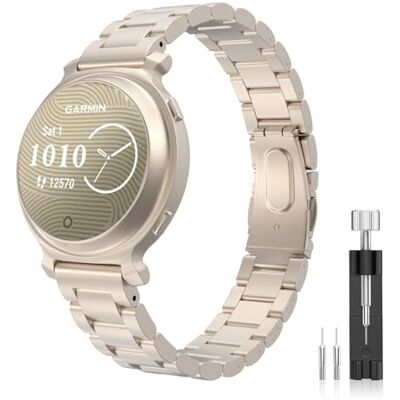 MoKo Bracelet en Acier Inox Compatible with Garmin Lily 2/Lily 2 Active - Publicité MoKo Bracelet en Acier Inox Compatible with Garmin Lily 2/Lily 2 Active - Publicité