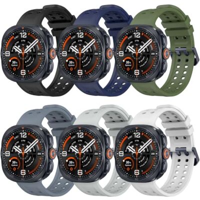 MoKo Lot de 6 Bracelets Sport pour Samsung Galaxy Watch Ultra 2/1 47mm Bracelet Marin en Silicone Souple, Imperméable et Respirant pour Galaxy Watch Ultra 2026/2025/2024, pour Hommes et Femmes - Publicité MoKo Lot de 6 Bracelets Sport pour Samsung Galaxy Watch Ultra 2/1 47mm Bracelet Marin en Silicone Souple, Imperméable et Respirant pour Galaxy Watch Ultra 2026/2025/2024, pour Hommes et Femmes - Publicité