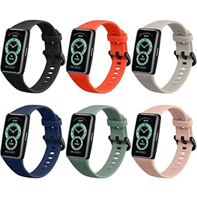 kwmobile Bracelet compatible avec Huawei Band 6 & 6 Pro/Honor Band 7 & 6 bracelet Set 6x bracelet de rechange en silicone pour fitness tracker - Publicité kwmobile Bracelet compatible avec Huawei Band 6 & 6 Pro/Honor Band 7 & 6 bracelet Set 6x bracelet de rechange en silicone pour fitness tracker - Publicité
