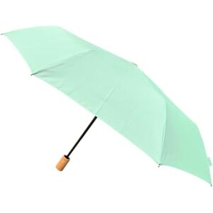 SMATI Parapluie femme en tissu Recyclé objet écologique Solide anti vent automatique ouverture fermeture Poignée en bois ; Parapluie Pliant Compact Voyage; Couleur Céladon - Publicité SMATI Parapluie femme en tissu Recyclé objet écologique Solide anti vent automatique ouverture fermeture Poignée en bois ; Parapluie Pliant Compact Voyage; Couleur Céladon - Publicité
