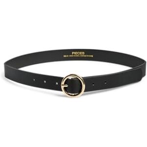 PIECES Ceinture pour femme Pcbonna Jeans Belt Noos, Noir/détails : boucle dorée, 85 cm - Publicité PIECES Ceinture pour femme Pcbonna Jeans Belt Noos, Noir/détails : boucle dorée, 85 cm - Publicité