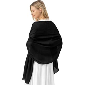 Bridesmay Femme écharpe Châle Foulard Etole Pashmina en Mousseline unicolore pour Robe de Soirée Mariage Mariée Cérémonie Cocktail Black M - Publicité Bridesmay Femme écharpe Châle Foulard Etole Pashmina en Mousseline unicolore pour Robe de Soirée Mariage Mariée Cérémonie Cocktail Black M - Publicité