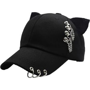 FACAILUO Chapeau de baseball avec oreilles de chaton en métal pour femmes, chapeau polyvalent respirant pour adultes, accessoires de sport décontractés - Publicité FACAILUO Chapeau de baseball avec oreilles de chaton en métal pour femmes, chapeau polyvalent respirant pour adultes, accessoires de sport décontractés - Publicité