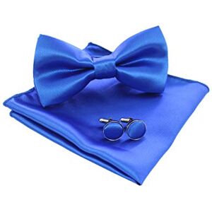 JEMYGINS Noeud Papillon Homme Bleu en Soie Réglable Couleur Unie Plusieurs Couleurs Disponibles de Mariage et Boutons de Manchette et Carré de poche Ensemble Compris Boîte(5) - Publicité JEMYGINS Noeud Papillon Homme Bleu en Soie Réglable Couleur Unie Plusieurs Couleurs Disponibles de Mariage et Boutons de Manchette et Carré de poche Ensemble Compris Boîte(5) - Publicité