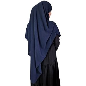 Yaqeen Khimar Hijab long triangle pour femme musulmane 1 pièce Matériau foulard en crêpe doux Chadors Arabie Robe de prière islamique Châles musulmans Couvre-corps, bleu marine, Taille - Publicité Yaqeen Khimar Hijab long triangle pour femme musulmane 1 pièce Matériau foulard en crêpe doux Chadors Arabie Robe de prière islamique Châles musulmans Couvre-corps, bleu marine, Taille - Publicité