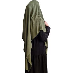 Yaqeen Khimar Long Hijab pour Muslima, Ensemble, tissu crêpe doux, foulard, matériau, chadors, Arabie, robe de prière islamique, châles musulmans, couverture du corps, kaki, taille unique - Publicité Yaqeen Khimar Long Hijab pour Muslima, Ensemble, tissu crêpe doux, foulard, matériau, chadors, Arabie, robe de prière islamique, châles musulmans, couverture du corps, kaki, taille unique - Publicité