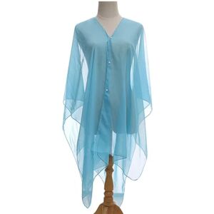 YUECIBAI Écharpe Foulard Femme Mode Floral Transparent en Mousseline De Soie Perle Boucle Plage Vêtements Femmes Cardigan Chemisier Cape Crème Solaire Châle Bleu - Publicité YUECIBAI Écharpe Foulard Femme Mode Floral Transparent en Mousseline De Soie Perle Boucle Plage Vêtements Femmes Cardigan Chemisier Cape Crème Solaire Châle Bleu - Publicité